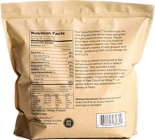 100% Raw Grass Fed Whey - Happy Healthy Cows, COLD PROCESSED Undenatured Raw Organic Whey uk supplements