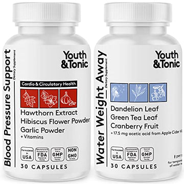 Youth & Tonic Daily Water Weight Away Pills and Blood Pressure Support Supplements/Natural Youth & Tonic uk supplements