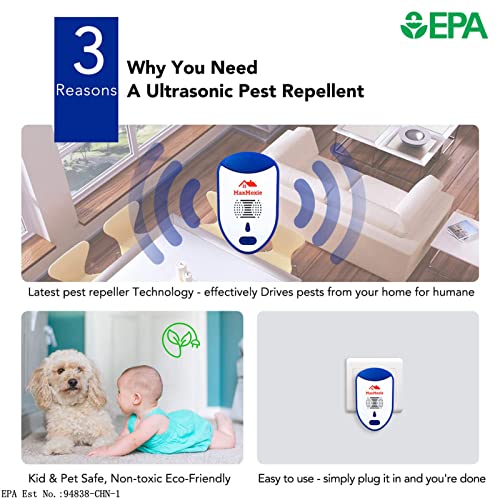 MaxMoxie Ultrasonic Pest Repeller, Humane Mice Control Electronic Insect MaxMoxie uk supplements