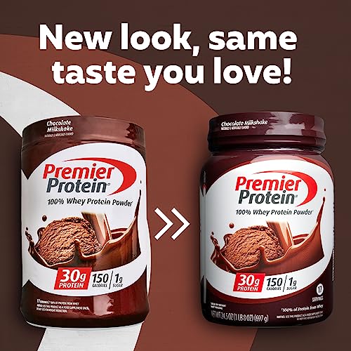 Premier Protein Powder, Chocolate Milkshake, 30g Protein, 1g Sugar, 100% Whey Protein Premier Protein uk supplements