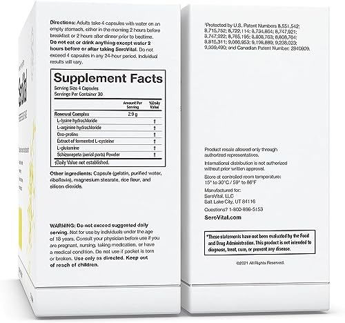 Sero-Vital Renewal Complex - Reverse The Signs of Aging - Clinically Tested to Increase Human Growth Serovital uk supplements