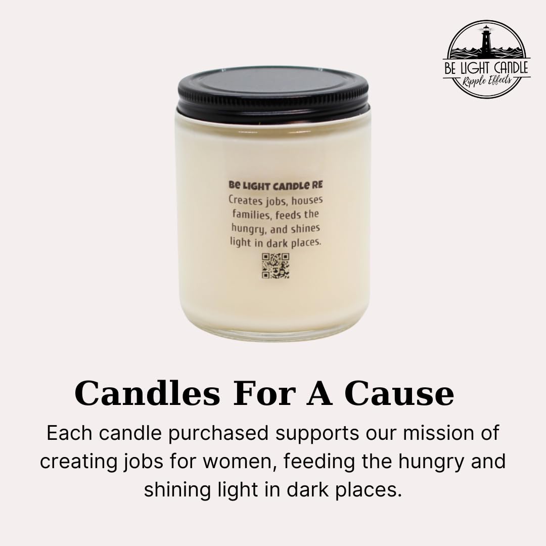 Stress Relief Candle | Purpose-Driven Soy Candles | Scented Candle for Home | 8oz Long Lasting Candle Be Light Candle RE uk supplements