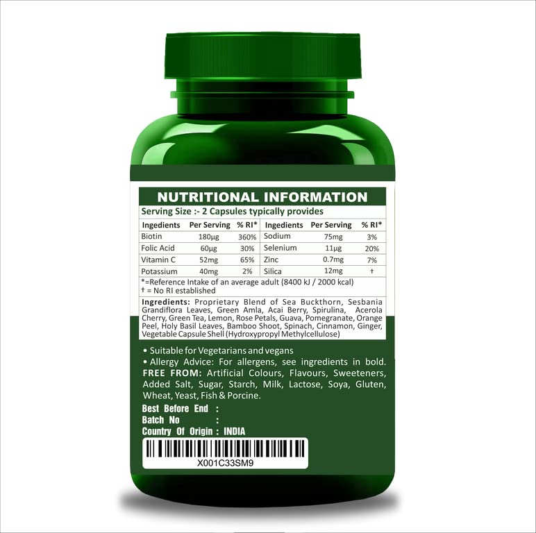 Herbal Magic's Pure & Natural Blend - Collagen Builder Capsules x 60 - Made from 17 Fruits Herbal Magic uk supplements