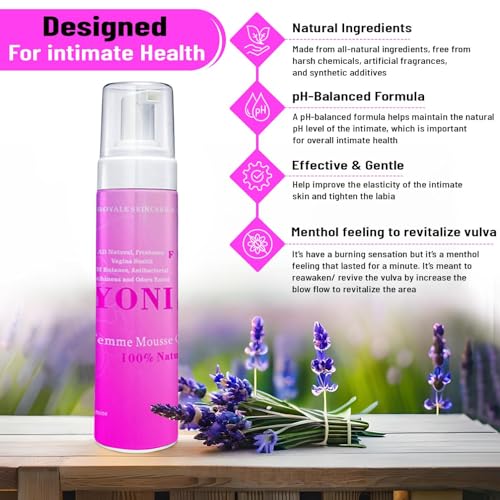 Vroyale Beauty 100% Natural Feminine Wash - 250 ml pH-Balanced Yoni Femme Mousse Vroyale Beauty uk supplements