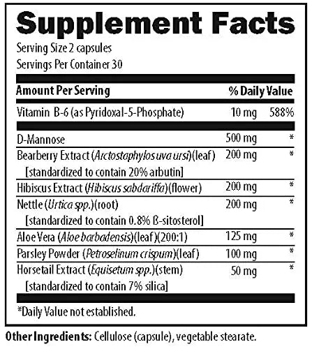 Designs for Health UT Synergy - 500mg D-Mannose with Horsetail, Nettle, Hibiscus + Bearberry Leaf - Healthy Urinary Tract Support - Non-GMO + Gluten-Free Supplement (60 Capsules) Designs for Health uk supplements