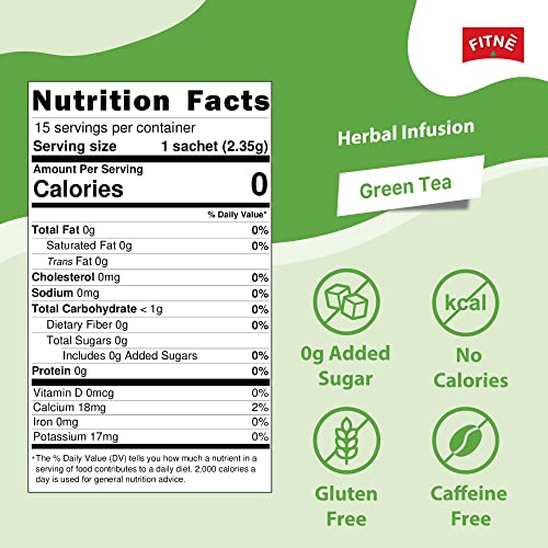 FITNE Green Tea Herbal Honey Lemon With Garcinia Senna Infusion Gentle Detox Cleanse FITNÈ uk supplements