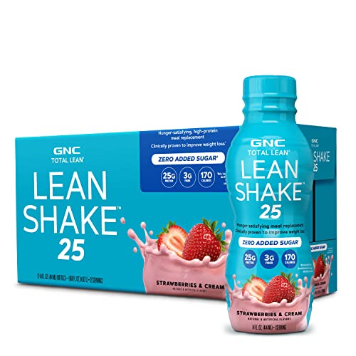 GNC Total Lean Lean Shake 25 - Strawberries and Cream - 12 Bottles GNC uk supplements