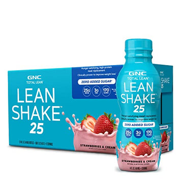 GNC Total Lean Lean Shake 25 - Strawberries and Cream - 12 Bottles GNC uk supplements