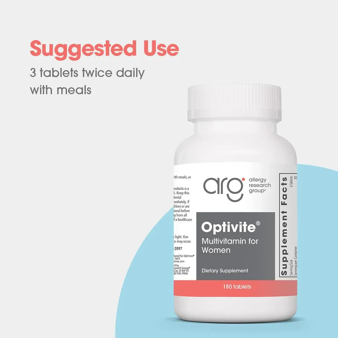 Optimox Optivite - PMS Support Supplement for Women, Period Multivitamin for Hormone Balance with Vitamin B6 & Iron, Hormone Support Vitamin - 180 Tablets Optimox uk supplements