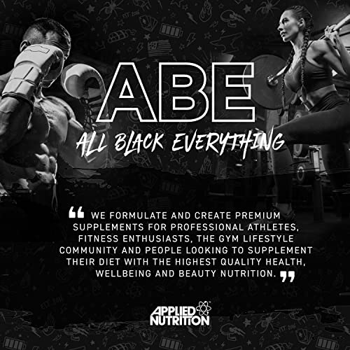 ABE All Black Everything Pre Workout Energy, Increase Physical Performance with Citrulline Applied Nutrition uk supplements