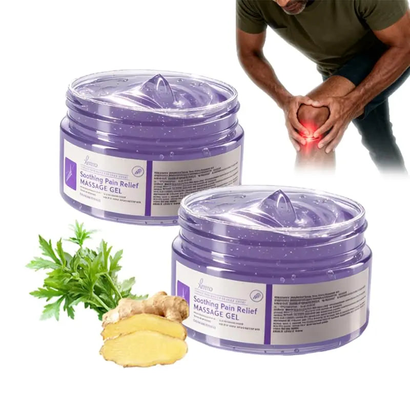 2 Tubes of Soothing Massage Gel, Suitable for Daily use - 3.53 oz. Provides Cooling Relief for Knees, Waist, Neck, Back, Shoulders, Hands, and feet. Contains Mugwort and Ginger extracts. XIFYHO uk supplements