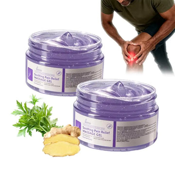 2 Tubes of Soothing Massage Gel, Suitable for Daily use - 3.53 oz. Provides Cooling Relief for Knees, Waist, Neck, Back, Shoulders, Hands, and feet. Contains Mugwort and Ginger extracts. XIFYHO uk supplements