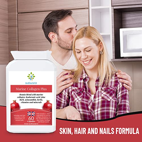 InfiniVit Marine Collagen Plus Blend Capsules - Hair Growth Enhancer with Enriched Vitamin C and Vitamin E InfiniVit uk supplements