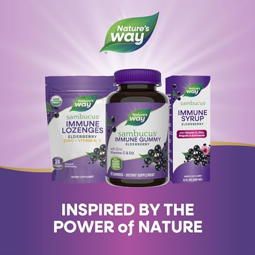 Nature's Way Sambucus Elderberry Immune Gummies, Daily Immune Support Nature's Way uk supplements
