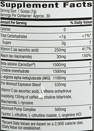 Six Star Pre-Workout Explosion, Fruit Punch, 0.45 Pound Six Star uk supplements