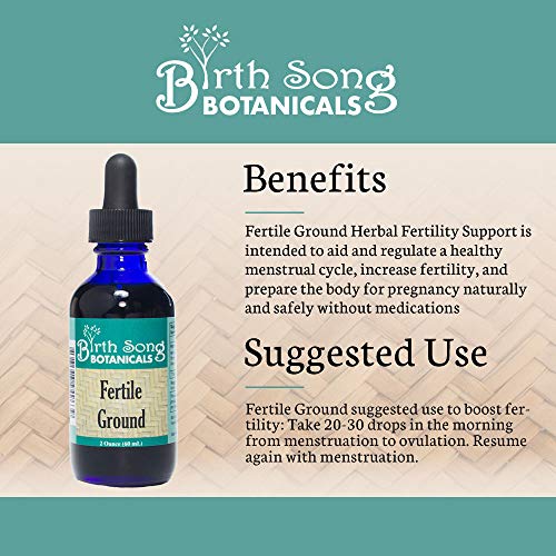 Birth Song Botanicals Fertile Ground Fertility Liquid Tincture, Herbal Supplement to Help Regulate Birth Song Botanicals uk supplements