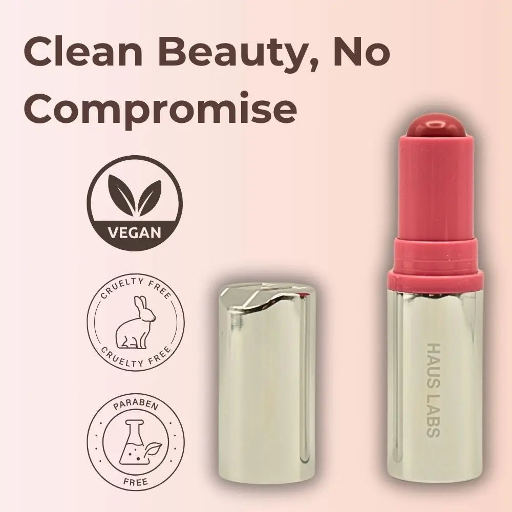 Haus Labs Color Fuse Longwear Hydrating Glassy Lip + Cheek Blush Balm Stick - Glassy Rosette Haus Laboratories uk supplements