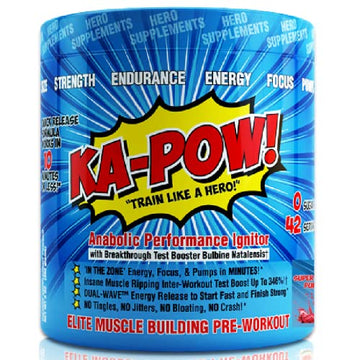 PREWORKOUT TESTOSTERONE BOOSTER - KA-POW! The Fastest Hitting ANABOLIC PRE HERO SUPPLEMENTS uk supplements