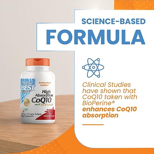 Doctor's Best High Absorption CoQ10 with BioPerine, Heart Health & Energy Production Doctor's BEST uk supplements