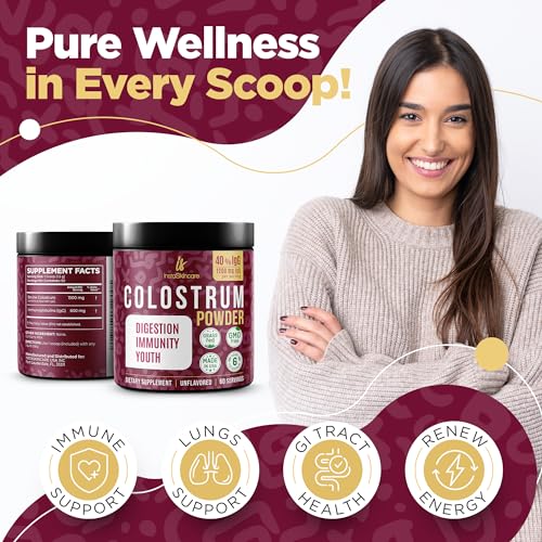 Bovine Colostrum Powder - 40% IgG Highly Concentrated Pure Bovine Colostrum InstaSkincare uk supplements