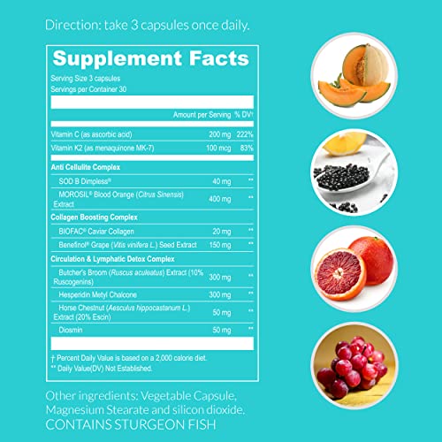 UpNourish Anti Cellulite Supplements - Varicose Veins Support, Restless Leg Relief UpNourish uk supplements