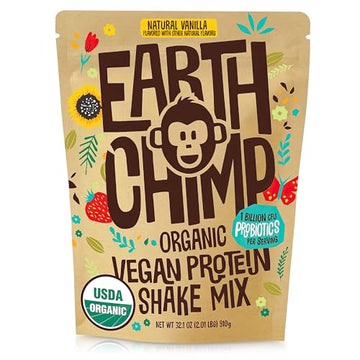 EarthChimp Organic Vegan Protein Powder - with Probiotics - Non GMO, Dairy Free EarthChimp uk supplements