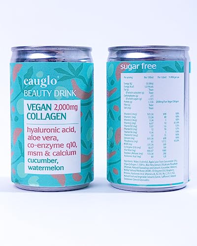 Eauglo- Cucumber & Watermelon Vegan Collagen Beauty Drink, Anti-Ageing & Radiant Skin EauGlo uk supplements