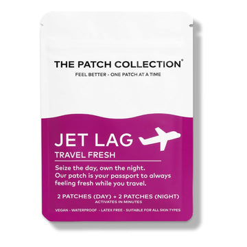 The Patch Collection® - Jet Lag Patch for Day & Night Time Zone Changes | Melatonin, Valerian Root, Passion Flower, Magnesium, Vitamin B1, B2, B3, Turmeric | 100% Natural & Vegan (Pack of 4) The Patch Collection uk supplements