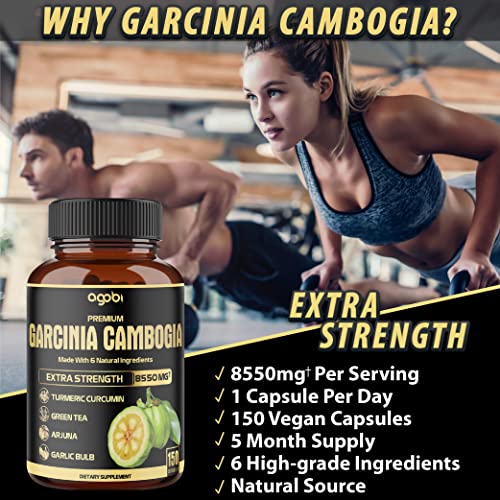 Premium Garcinia Cambogia 20:1 Extract Capsules 8550 mg - with Green Tea, Arjuna agobi uk supplements