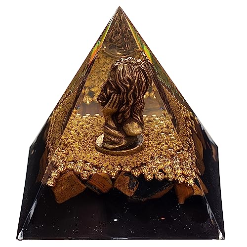 FENGSHUI-CAISHEN Mini Jesus Figurine in Healing Crystal Orgone Pyramid - Obsidian Tiger's Eye FENGSHUI-CAISHEN uk supplements