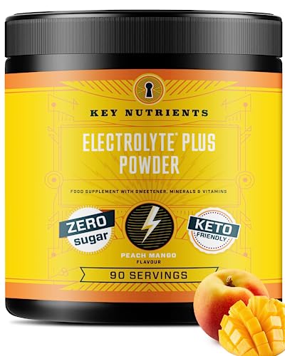 Key Nutrients Electrolytes Powder - Tropical Peach Mango Drink Mix 90 Servings KEY NUTRIENTS uk supplements
