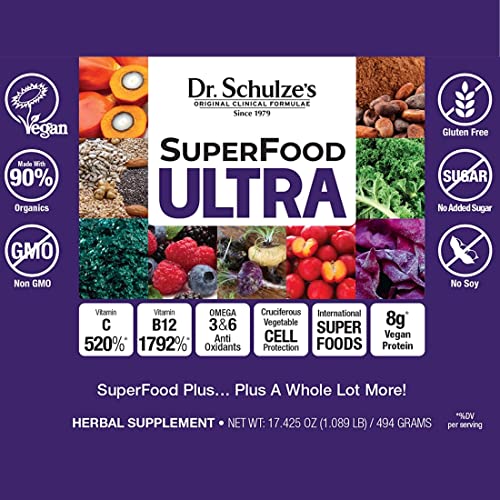 Dr. Schulze's SuperFood Ultra | Organic Super Food Powder | Vitamin B Complex and 520% Dr. Schulze's uk supplements