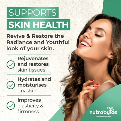 Vegan Collagen Supplement For Skin, Hair, Nails, Joints & Bones with Hyaluronic Acid, Biotin, Lysine, Bamboo Silica, Zinc, Vitamin C, D3, B12, E NUTRABYTES uk supplements
