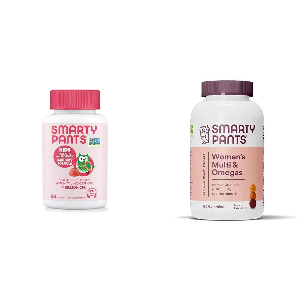 SmartyPants Kids Probiotic Immunity Gummies: Prebiotics & Probiotics for Digestive Health & Women's Multivitamin Gummies: Omega 3 Fish Oil (EPA/DHA) SmartyPants uk supplements