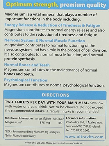 Vitabiotics Ultra Magnesium Tablets, Pack of 60 Vitabiotics Ultra uk supplements