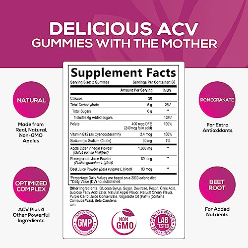Vegan Apple Cider Vinegar Gummies | Max Strength 1000mg | Gelatin-Free, Vegan, Non-GMO Nature's Nutrition uk supplements