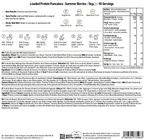 Protein Works - Loaded Protein Pancake Mix | Premium Pancake Mix | High Protein Pancakes Protein Works uk supplements