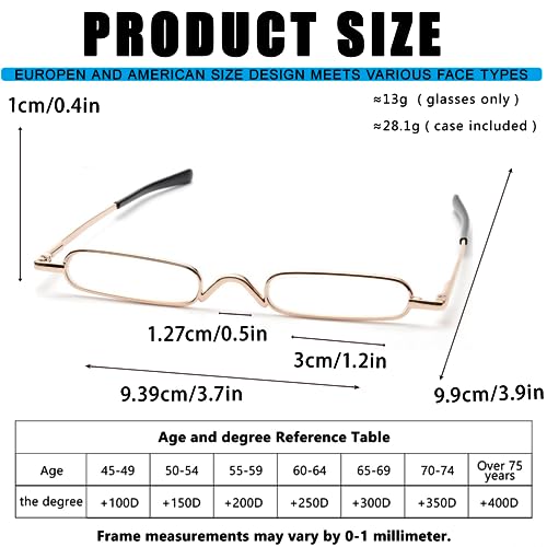 Viseng 2 Pairs Slim Pocket-Sized Metal Reading Glasses: Your Stylish Travel Companion Viseng uk supplements