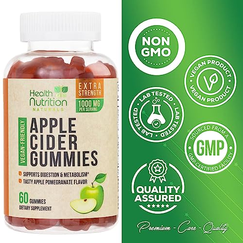 Vegan Apple Cider Vinegar Gummies | Max Strength 1000mg | ACV Supplement Gummy for Adults Health Nutrition Naturals uk supplements