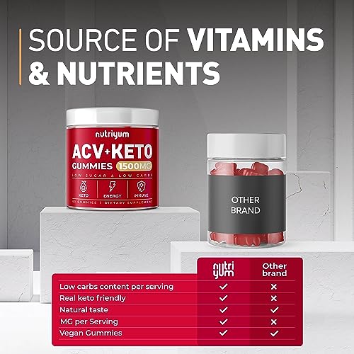 Keto ACV Gummies 1500 mg - Gelatin-Free Apple Cider Vinegar Gummies - Low Carbs Pectin XELAR uk supplements