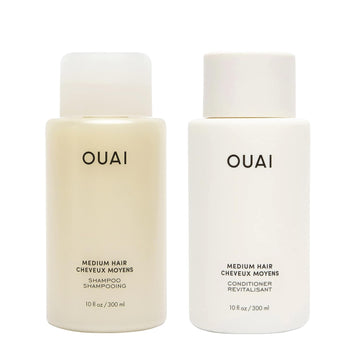 OUAI Medium Hair Shampoo and Conditioner Set - Sulfate-Free Shampoo and Conditioner for Women & Men - Made with Keratin, Shea Butter & Avocado Oil - Free of Parabens & Phthalates (10 Fl Oz) OUAI uk supplements
