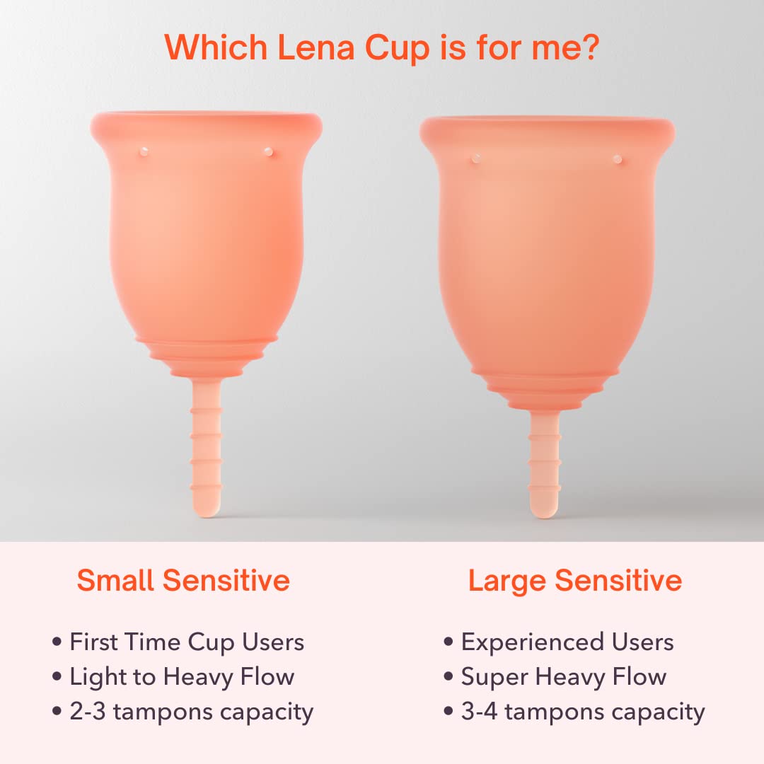 Lena Sensitive Menstrual Cup | Reusable Beginner Period Cup | Wear for 12 Hours Lena uk supplements