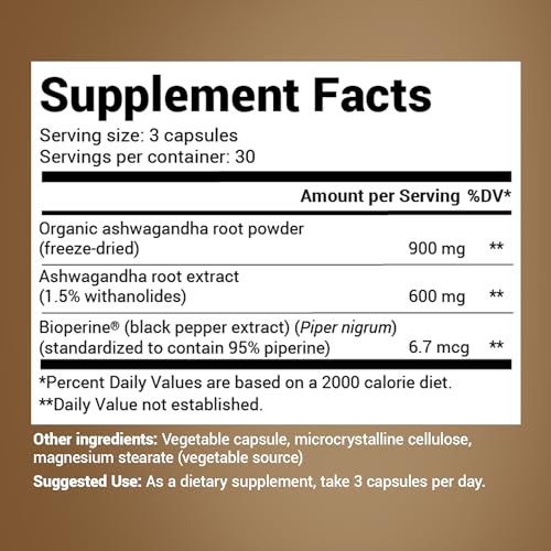 Dr. Berg Ashwagandha Capsules 1500mg - Includes Organic Ashwagandha Root Dr. Berg Nutritionals uk supplements