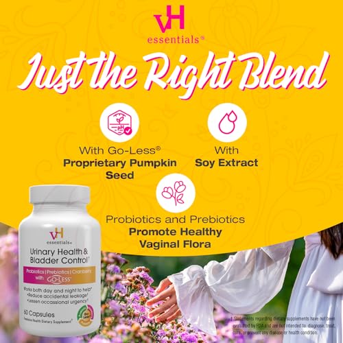 vH essentials Urinary Health & Bladder Control, Cranberry Extract, Prebiotics and Probiotics vH essentials uk supplements