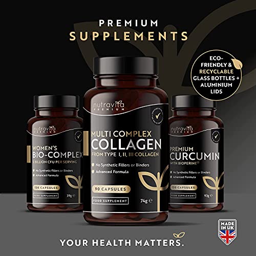 Premium Multi Collagen Protein Capsules with Type I, II, III - Includes Hydrolysed Grass Nutravita uk supplements