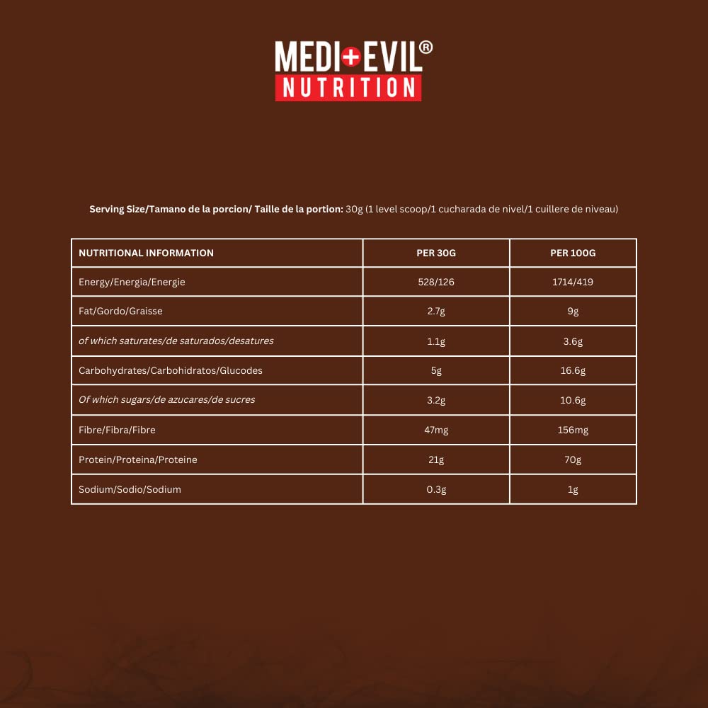 Medi-Evil Nutrition Whey Dynamic Protein, Triple Chocolate Flavour, 600g, 20 Servings Medi-Evil uk supplements