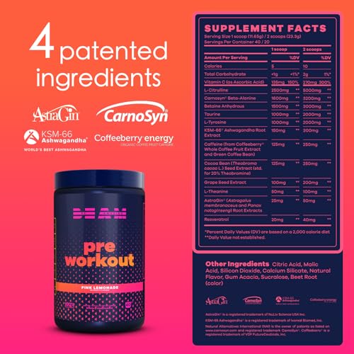BEAM Be Amazing Vegan Pre-Workout Powder | Energy Booster Powdered Drink with All BEAM uk supplements