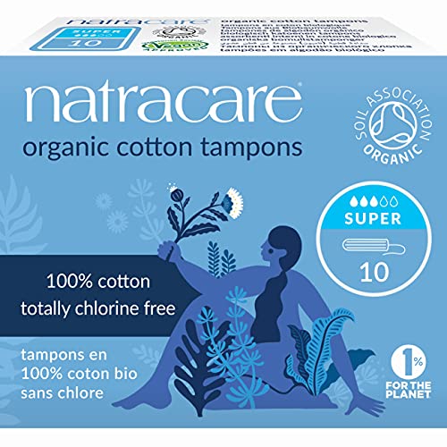 Natracare Non-Applicator 100% Organic Cotton Tampons, Super, Totally Chlorine Free, Biodegradable NATRACARE uk supplements
