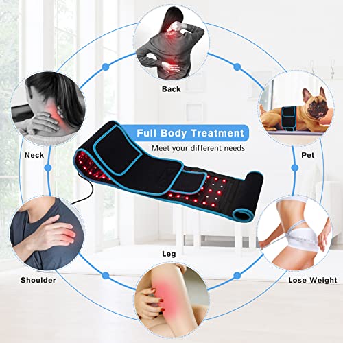 Red Light Therapy Near Infrared Light Therapy Wrap Belt for Body with Timer for Waist Back Shoulder AKYSUN uk supplements