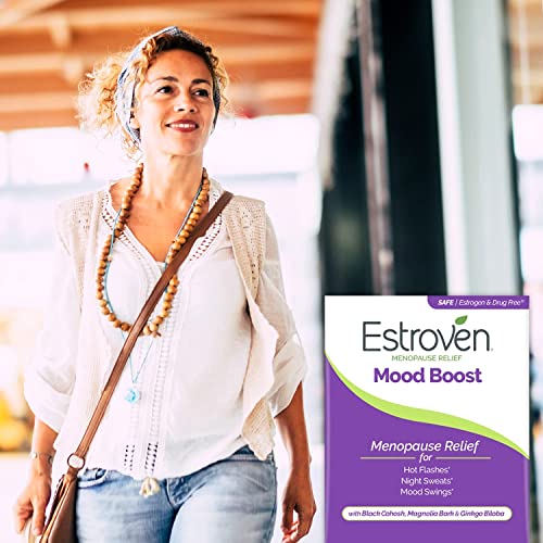 Estroven Mood Boost for Menopause Relief, Helps Reduce Hot Flashes & Night Sweats, Helps Manage Mood Swings, 30 Count Estroven uk supplements